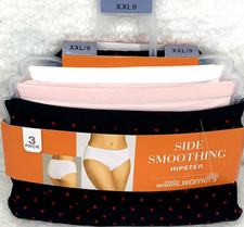 Warner's Women's Hipster SZ 2XL 3-Pk Side Smoothing Underwear Blissful Benefits