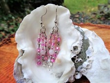 Rose Quartz Delightful DANGLE Earrings Beautiful Energy! Wonderful Price!