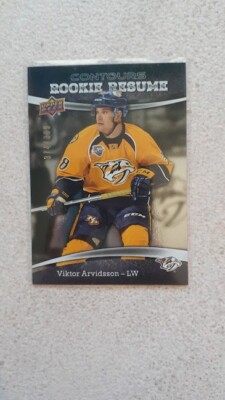 2015-16 Upper Deck Contours Rookie Resume #21 Viktor Arvidsson RC /399 PREDATORS