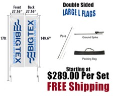 Flag - Custom Rectangle - LRG 17 ft - Double Sided