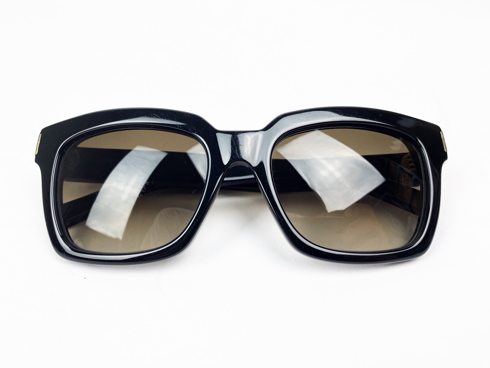 Occhiali da sole Saint Laurent x Yves Saint Laurent B 1 montatura spessa nera RIPARAZIONE