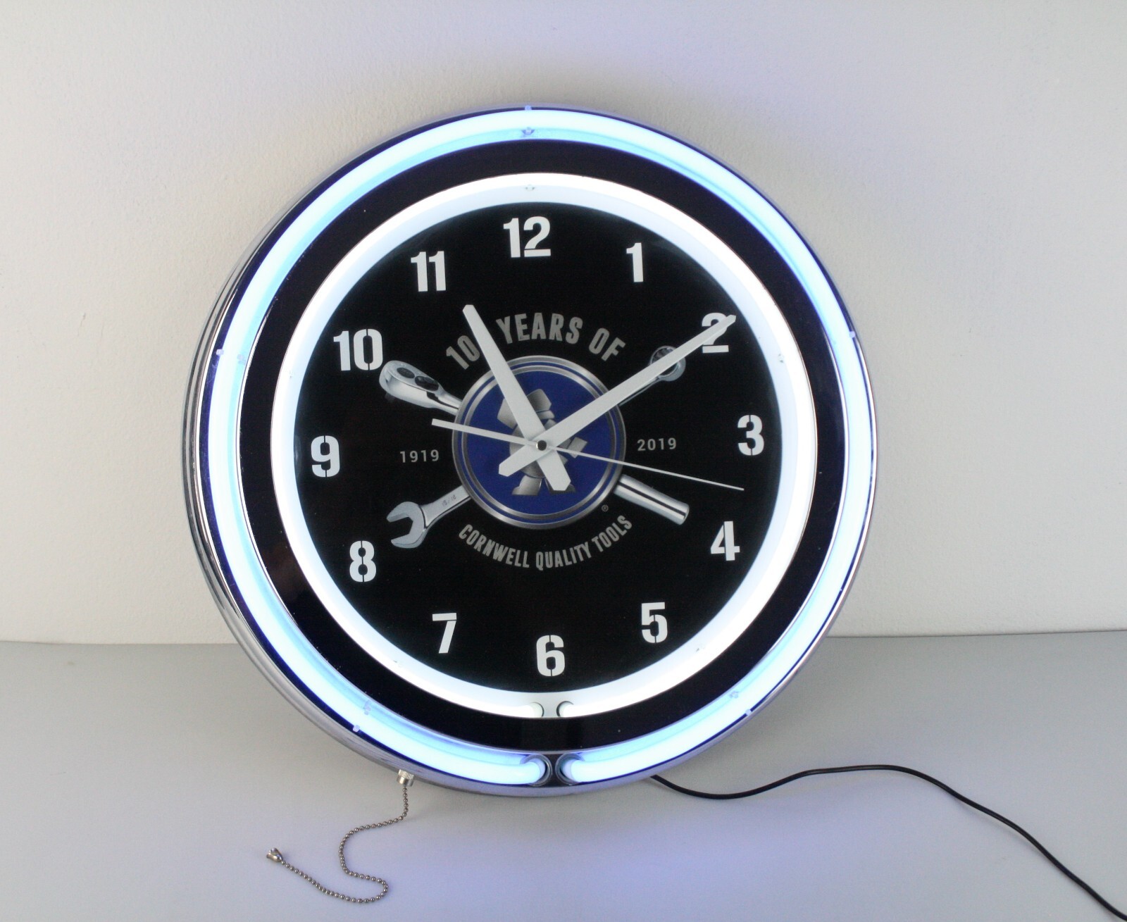 100 Years of Cornwell Quality Tools 19" Double Neon Clock eBay