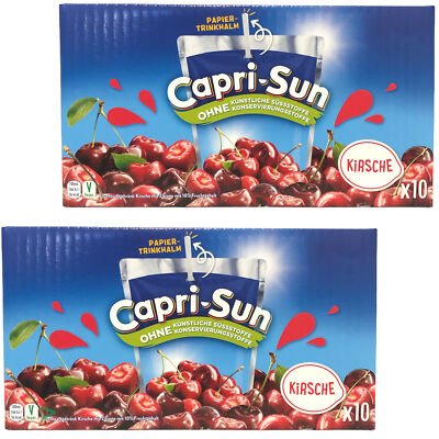 Capri Sonne Kirsch Capri-Sun Kirsche mit Papier-Trinkhalm Softdrink 10x200ml