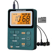 Portable Radio AM FM, Rechargeable Pocket Speaker with Best Reception Digital...