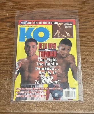 KO  MAGAZINE 1999 Oscar Del Hoya VS  TRINADAD  HOFer COVER