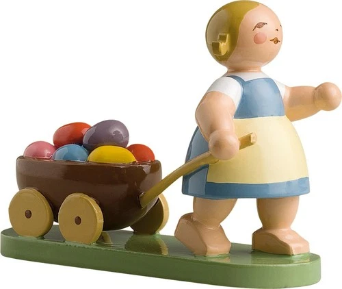 Easter child Easter girl with carriage Wendt & Kühn original gift packaging  5240/7