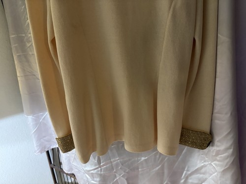 St. John Evening by Marie Gray Womens Beige Blazer Jacket Size 12 Button