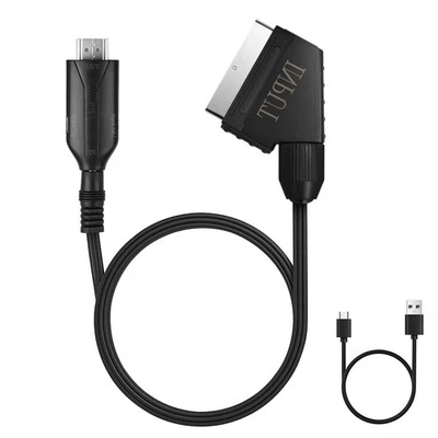 Adaptateur Péritel vers HDMI, Convertisseur Péritel vers HDMI avec câble hdmi - Photo 1/4