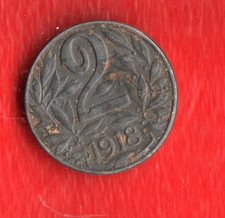 AUSTRIA 2 HELLER 1918