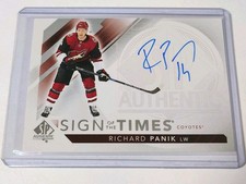 2017-18 SP Authentic Sign of the Times Auto Richard Panik #SOTT-RP Auto
