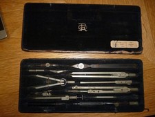 Antique Precision E O Richter, Drawing Instrument Set, German Technical,  C.1910