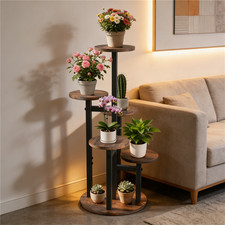 Vertical Plant Stand Garden Tall Thickened Wood Plant Shelf Corner Display Rack