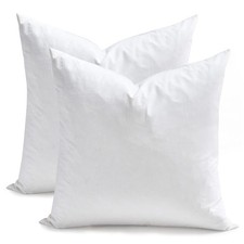 Feathers Down Pillow Inserts 12x12, 12X12 Inch Pack of 2 White pack of 2 