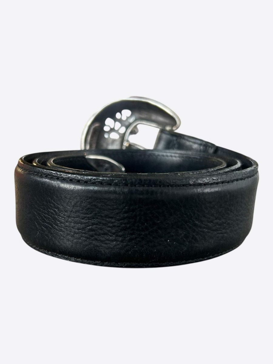 Chrome Hearts Black & Silver 3 Piece Talon Leather Belt | eBay