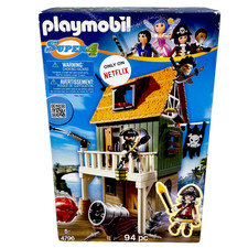 Playmobil Super 4 Pirate Fort Pirate Hideout Tower Playset Figure 4796 RARO Giocattolo