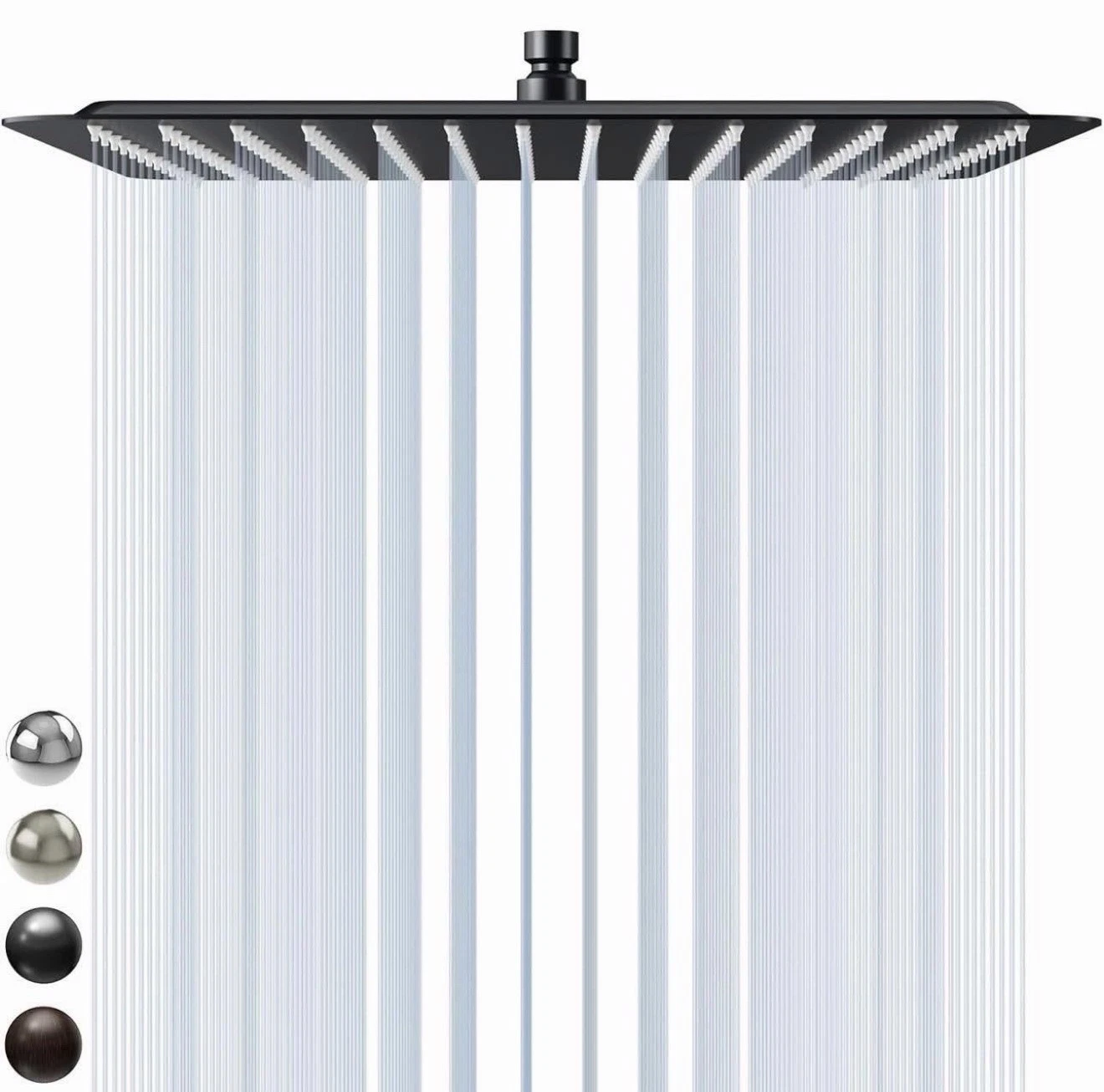 SR SUN RISE Luxury 16 Inch Extra Large Square Stainless Steel Shower Head High