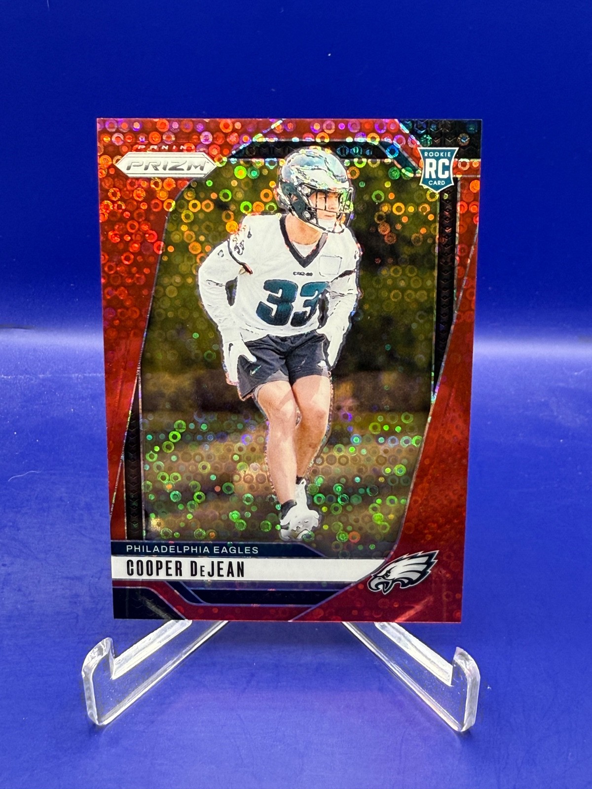 2024 Panini Prizm - Rookie Cooper DeJean /75 Red No Huddle Prizm #321 (RC)
