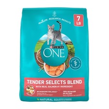 Tender Select Blends Salmon Formula Dry Cat Food 7 lb Bag for Adult Indoor Cats 3.86 per pound