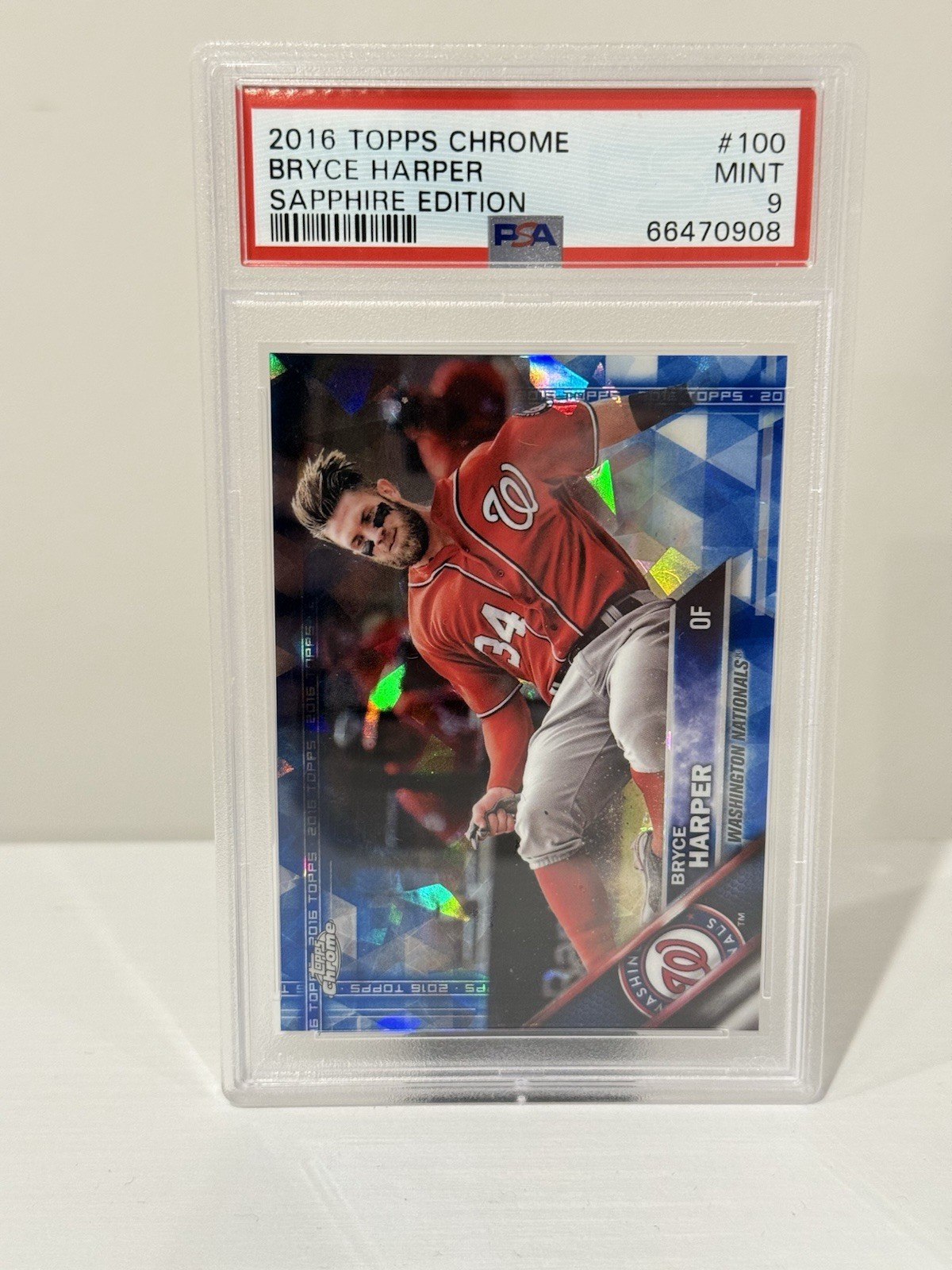 2016 Topps - Bryce Harper #100 Chrome Sapphire Edition /250