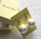 Amanda Pearl, NY - 14K G.F. Gobstopper Pearlized & Crystal Drop Pierce Earrings — photo 3