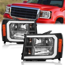 KUIPERAUTO Pair Headlight Assembly Compatible with 2007-2013 GMC Sierra 1500/200