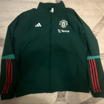 Adidas Manchester United Trainingsjacke grün rot Herren Größe XL