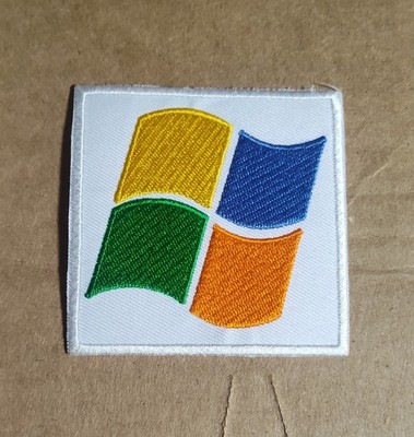 Microsoft Flying Logo 3'' Iron-on Sew-on Patch Badge High Quality Square 