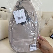 PUMA Sling Backpack Beige One Size Zip Closur...