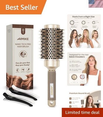Ergonomic Medium Round Brush for Blowouts - Ionic & Boar Bristle Technology
