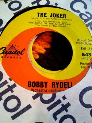 Bobby Rydell, The Joker ~ 1965 Capitol 45 +sleeve