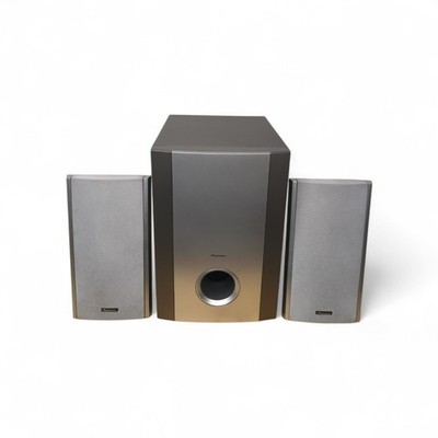Pioneer 2.1 Soundsystem 50W Subwoofer, 2x 30W Satelliten  Made in Indonesien Top