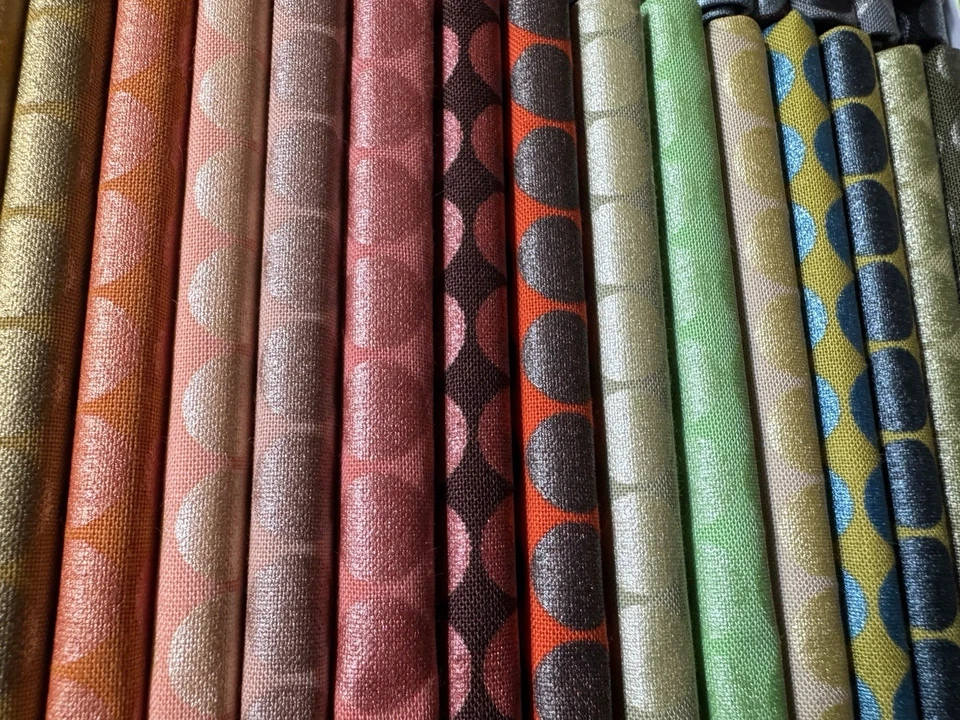 RARE!! Michael Miller “ Mirror Ball Dot” 40 Metallic Pearlized Fat Quarters Set - Image 3 of 4