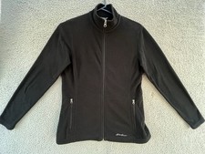 Eddie Bauer Jacket Women s Sz Small Full Zip Black Fleece