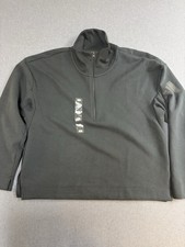 adidas Women Soft Lux Quarter-Zip Black Pull Over JM1659 Soft Size Med Active