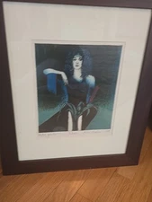 Vintage Original Engraving Print 20/50 TURKISH Artist Guler Akalin Framed 17x20