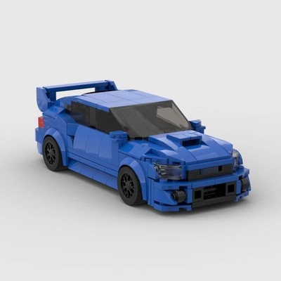 MOC Subaru WRX STI 303 Teile Racing Sportwagen Fahrzeug Racer Bausteine Ziegel