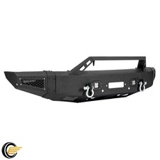 Full Width Front Bumper Wwinch Plate Led Lights For Dodge Ram 1500 2019-2024