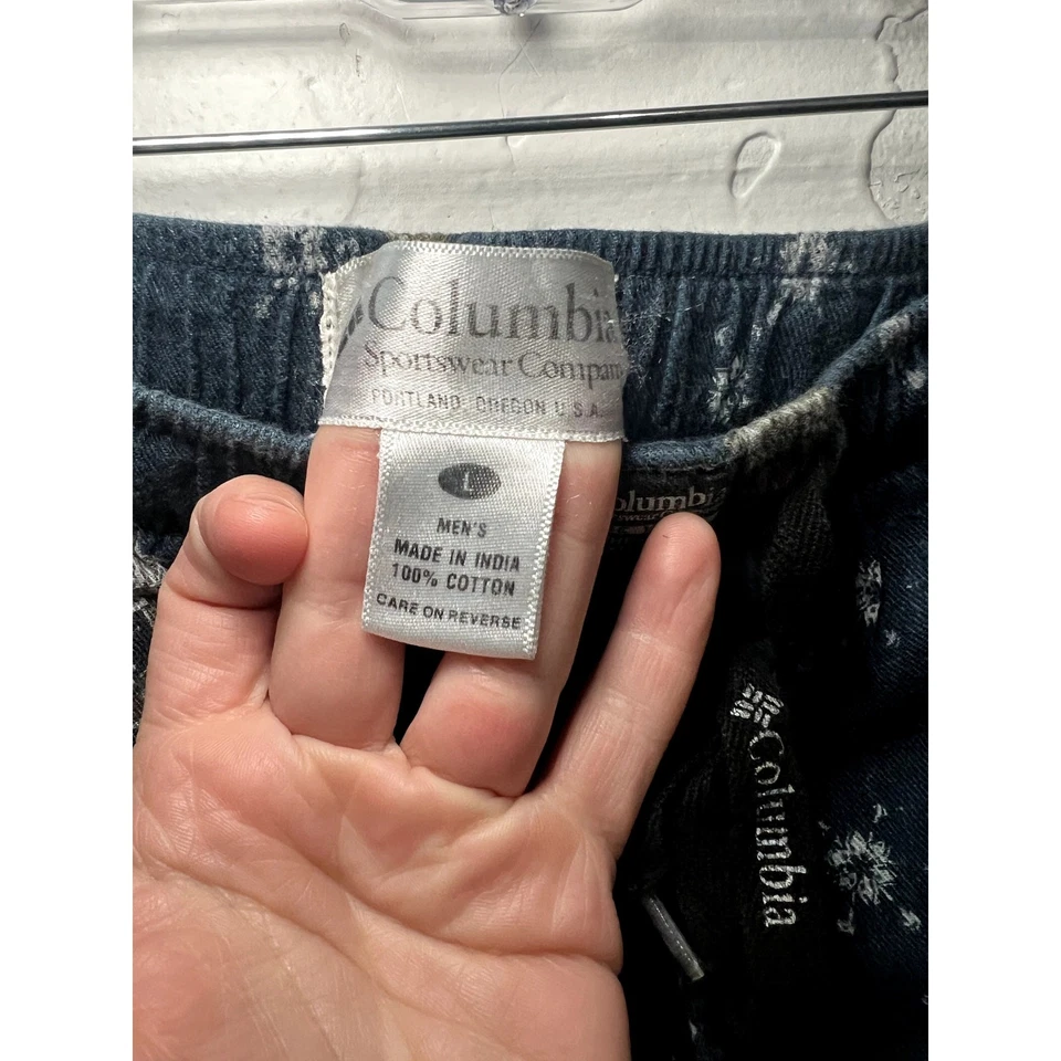 Columbia Azul Gráfico Pijama Pantalones Para Hombre Grande Salón Ropa De Salón Informal Cómodo Foto 4 de 4