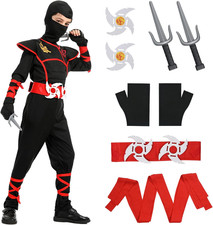 Costume Da Ninja, Ninja Costume Ragazzo Halloween Costume Con Maschera, Pugnale,