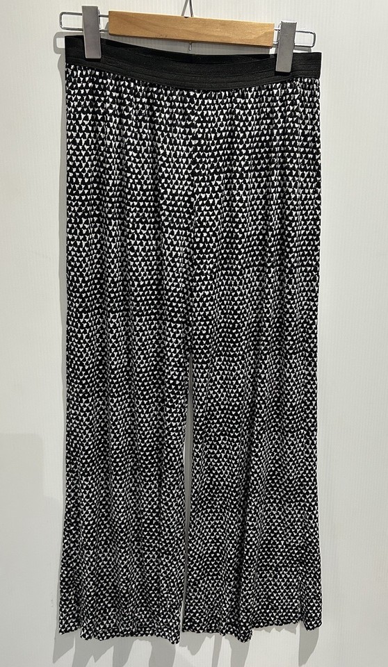 Taking Shape TS Geometric Palazzo Pants Womens Size 12 Elasticated Waist