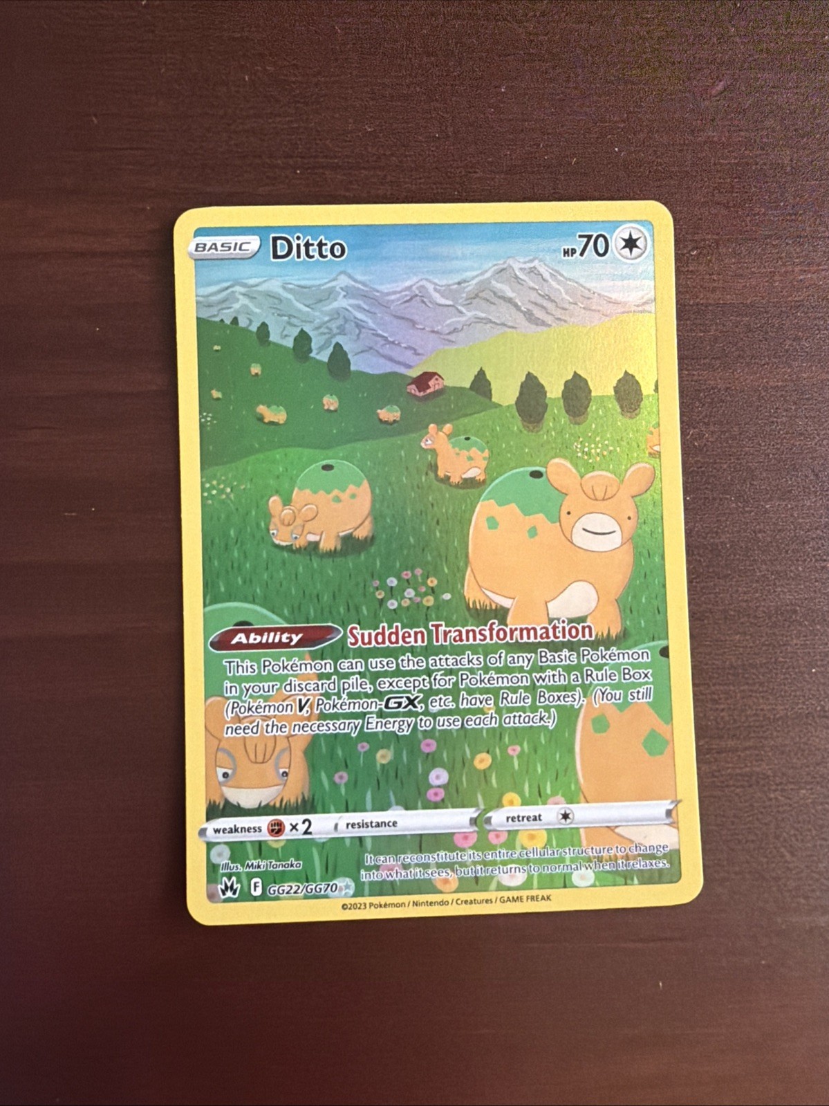 Pokemon TCG Ditto Holo Rare SWSH: Crown Zenith: Galarian Gallery GG22/GG70 NM