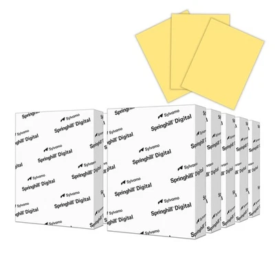 Springhill 8.5” x 11” Buff Colored Cardstock Paper, 90lb Index, 163gsm, 2,500 Sh