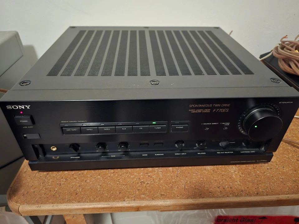 SONY F770ES Esprit Amplifier F 770 ES High End VollVerstärker schwarz FB
