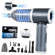 Mini Vacuum Cleaner, 3 in 1 Cordless Handheld Vacuum Cleaner, Gery and Sliver