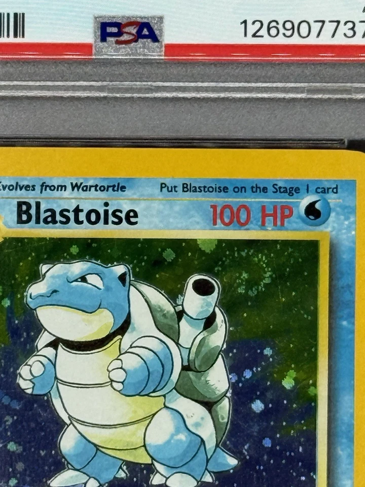 Hydro Pump Swirl!!! 2000 Pokemon Game Blastoise Base Set 2 Holo 2/130 - PSA 7 - Image 2 of 3