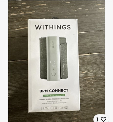 #ad NEW OPEN BOX Withings BPM Connect Wi Fi Smart Blood Pressure Monitor White Gray $44.99