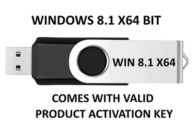 Windows 8.1 Pro Bootable Install x64 Bit. Valid key included. Fast Shipping!