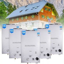 Gasdurchlauferhitzer LPG Warmwasserboiler Campingdusche Boiler 8L/10L/12L/6L/18L