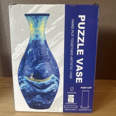 3D Puzzles for Adults 160 Pieces 3D Puzzle Vase for Flowers Unique Arts