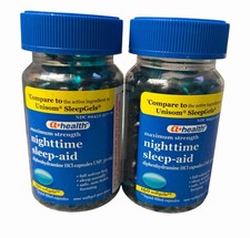 2X Maximum Strength Sleep-Aid Softgels Diphenhydramine 50mg 160 Count each 08/26